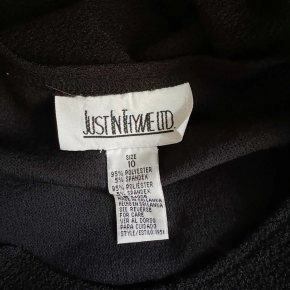 90s Vintage Black Midi Dress - Picture 6 of 6